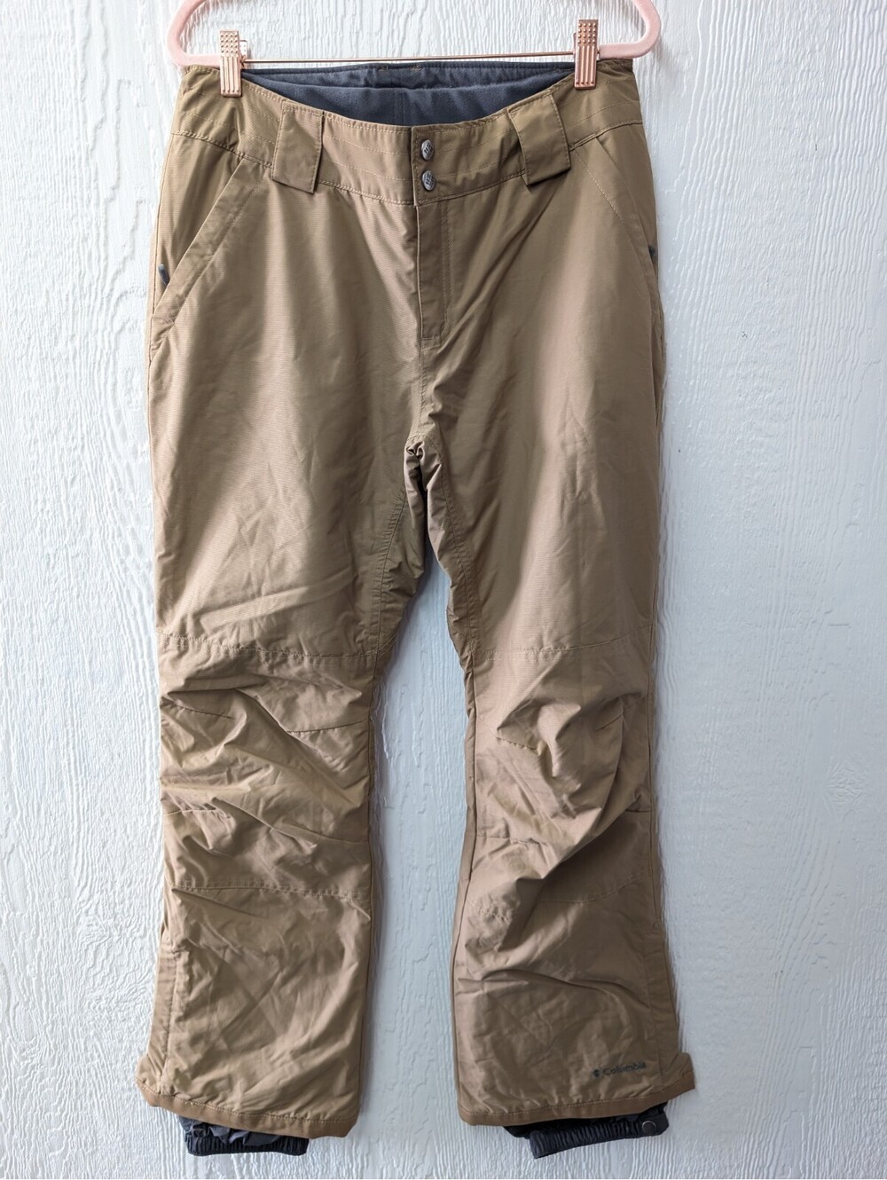 Columbia Omni-Heat Beige Brown Insulated Snow Pants Snowboard Ski Men's Medium